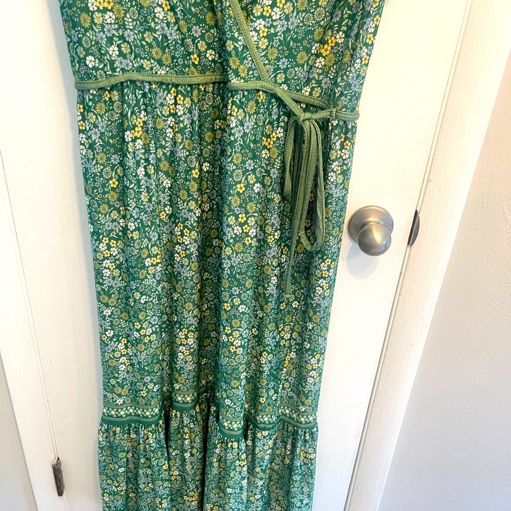 MAX STUDIO RUFFLE MAXI FAUX WRAP DRESS - Picture 8 of 12
